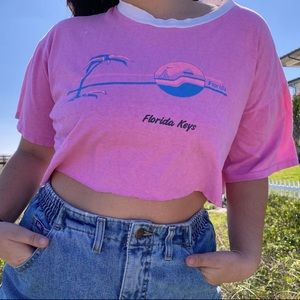 retro Florida Keys crop top <3